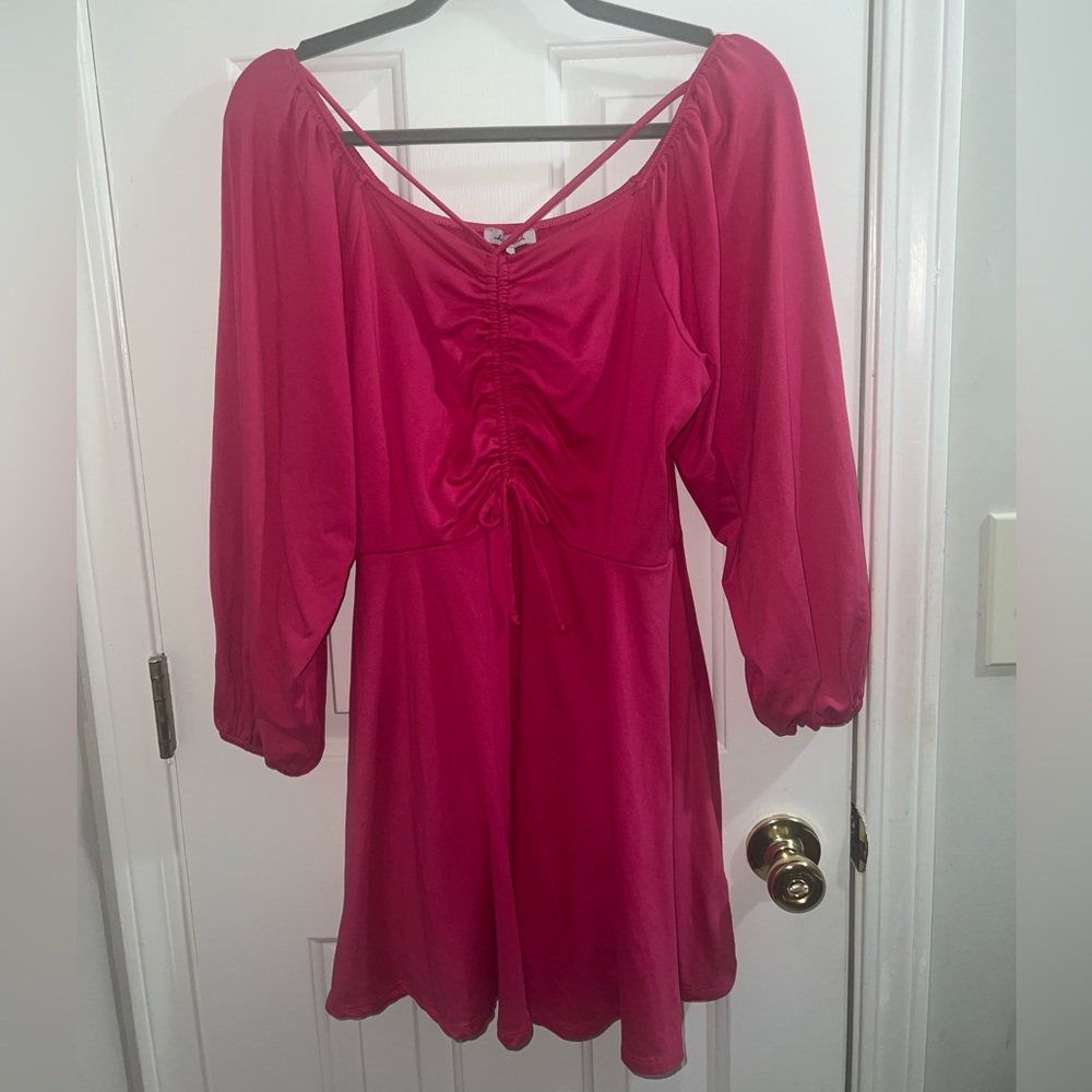 White birch pink dress with shorts
